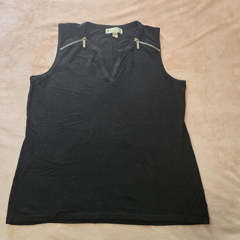 Michael Kors Sleeveless Black Top